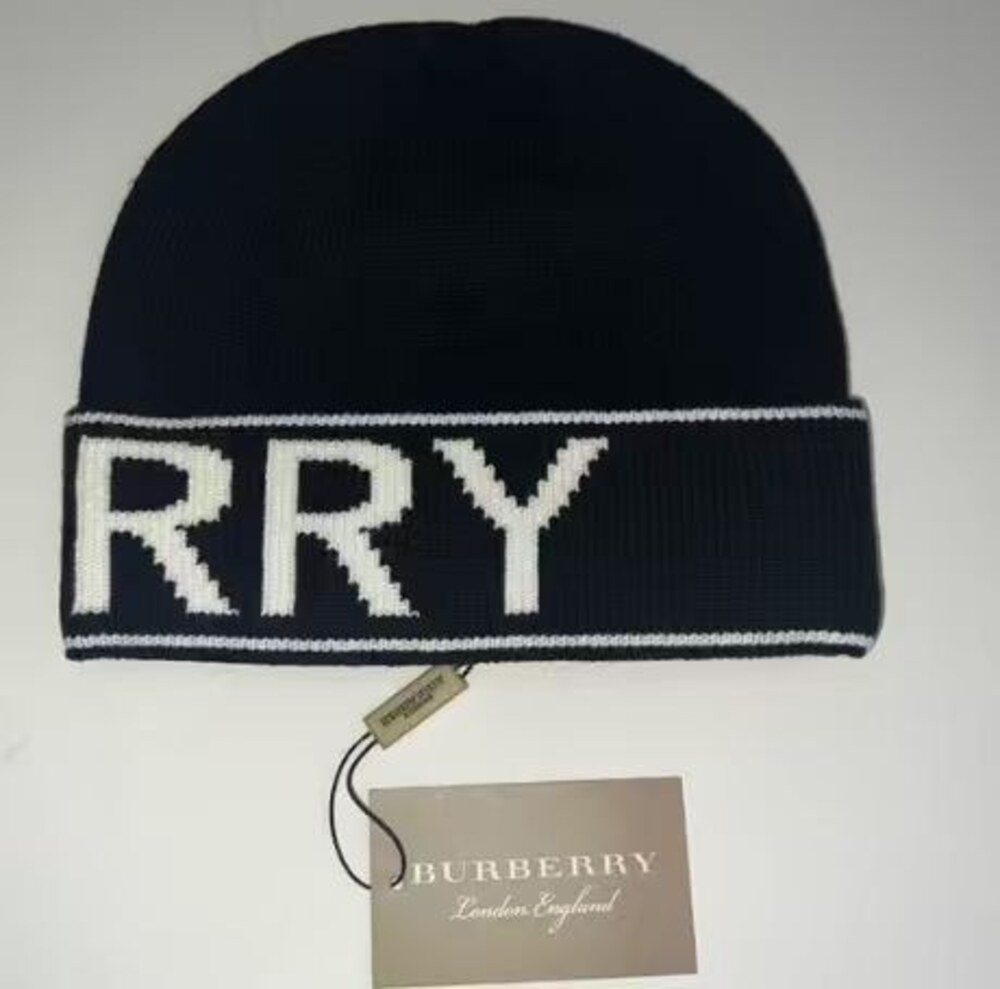Burberry Logo Knit Beanie Black - Picture 2 of 4